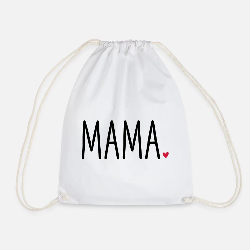 Mama Herz - Geschenk Muttertag Kind Liebe - Turnbeutel - Weiß