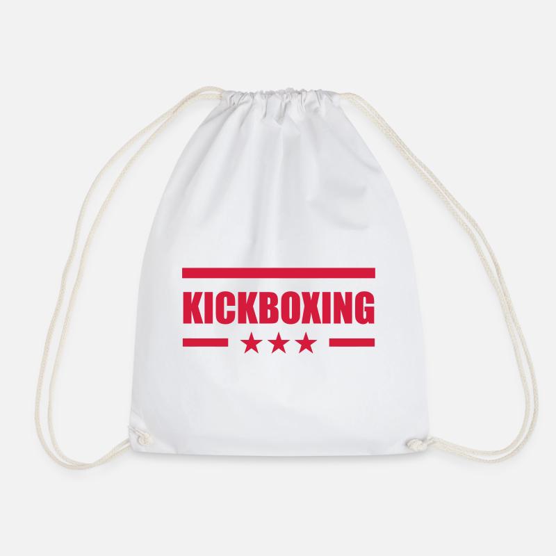 Kickboxen / Kickboxing / Kickboxer / Kick Boxing - Turnbeutel - Weiß