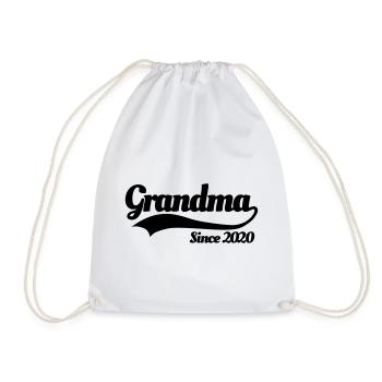 Grandma since 2020 baby birth announcement granny - Drawstring Bag - white - Front