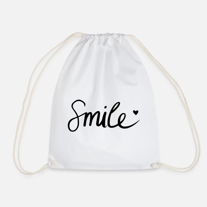 Smile! - Turnbeutel - Weiß