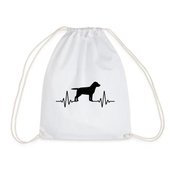 Labrador Retriever Chien Pet Lab Puppy Heartbeat - Sac de sport léger - blanc - Devant