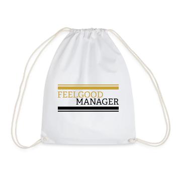 Feelgood manager white tshirt - Drawstring Bag - white - Front