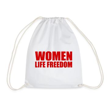 Women life freedom - Drawstring Bag - white - Front