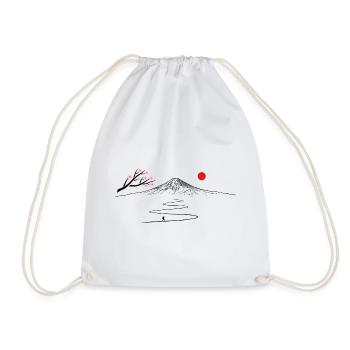 Japon, Fujijama, randonnées en montagne, volcan, cerisier en fleurs - Sac de sport léger - blanc - Devant