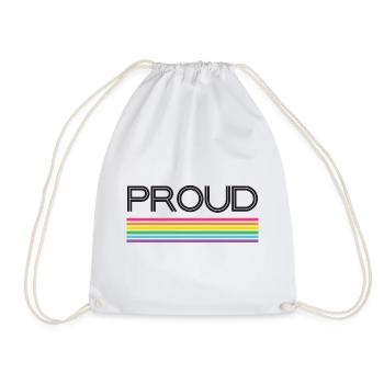 Pride Month LGBT - Proud! - Drawstring Bag - white - Front