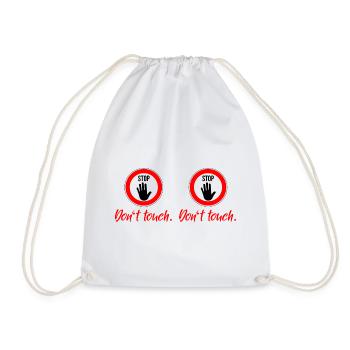don't touch - Drawstring Bag - white - Front