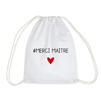 MASTER. MASTER. THANK YOU. THANK YOU, MASTER. MASTER - Drawstring Bag - white - Front