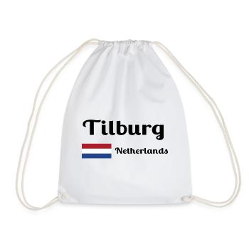 Tilburg, Netherlands- Stylish prints - Drawstring Bag - white - Front