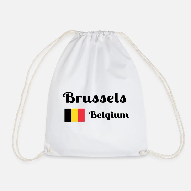 Brüssel Belgien - Stilvolle Drucke - Turnbeutel - Weiß