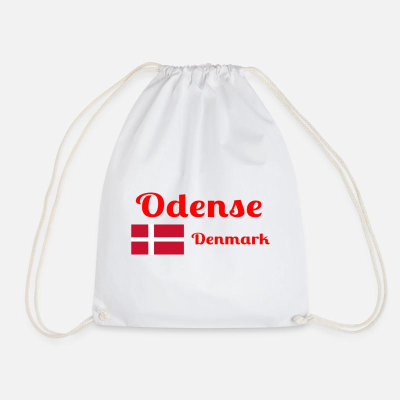 Odense Dänemark - Stilvolle Drucke - Turnbeutel - Weiß