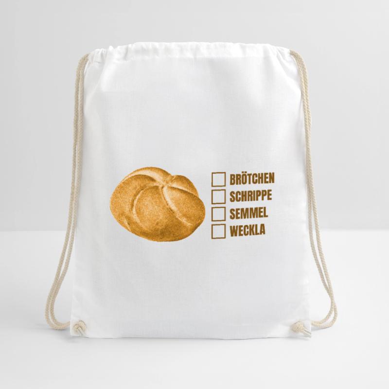 Brötchen oder Semmel? – Lustiges Dialekt-Design Turnbeutel