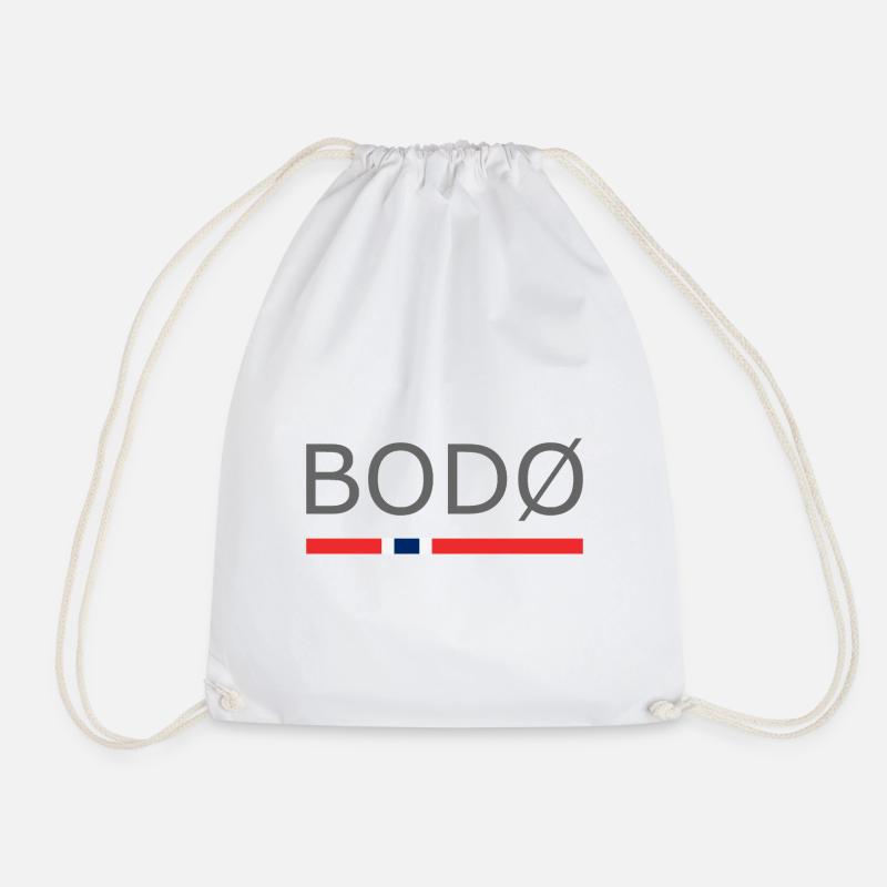 Bodo - Norway - Norge - Norwegen - Turnbeutel - Weiß