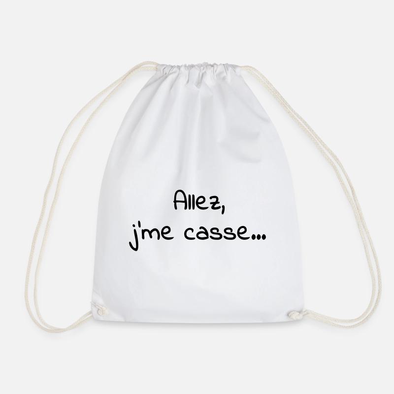 Allez_jme_casse - Drawstring Bag - white
