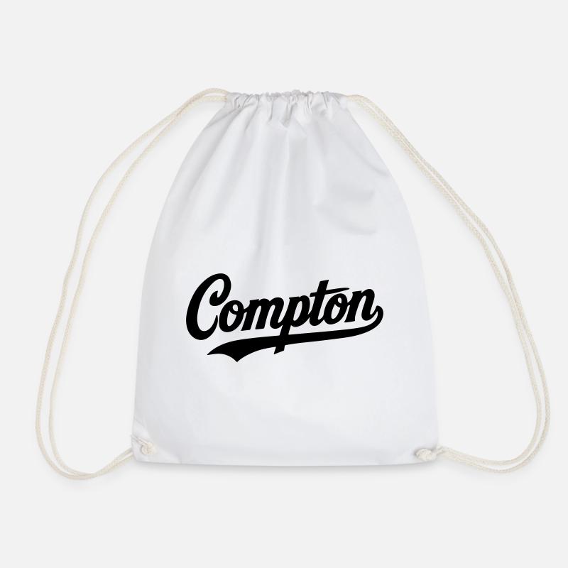 Compton Shirt Retro Vintage Old school Rap hip hop - Drawstring Bag - white