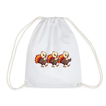 Thanksgiving Turkey Baby - Drawstring Bag - white - Front