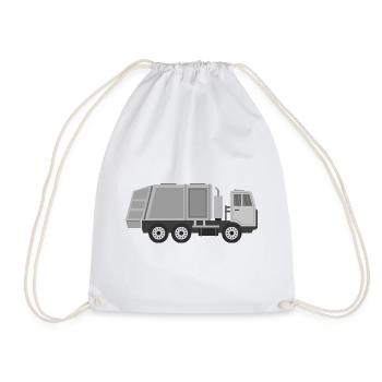 Camion à ordures - Sac de sport léger - blanc - Devant