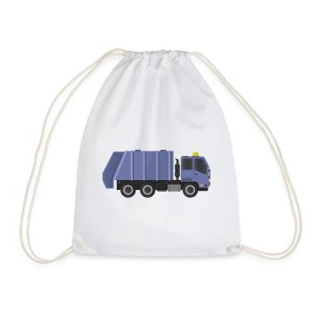 Camion à ordures - Sac de sport léger - blanc - Devant