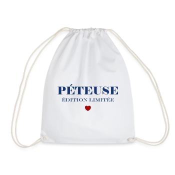 PÉTEUSE Édition Limitée Bleu - Sac de sport léger - blanc - Devant