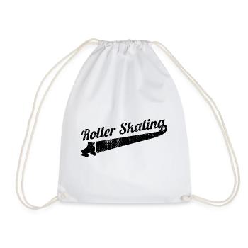 Roller skating - Drawstring Bag - white - Front
