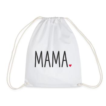 Mom ❤️ – Loving Text Design - Drawstring Bag - white - Front