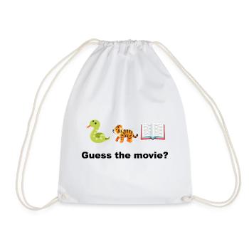 Dschungelbuch & Tiere: Verspieltes Lesen Rate mal, was der Film ist? - Turnbeutel - Weiß - Vorne