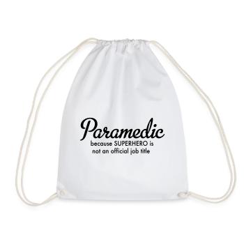 ambulance man - Drawstring Bag - white - Front