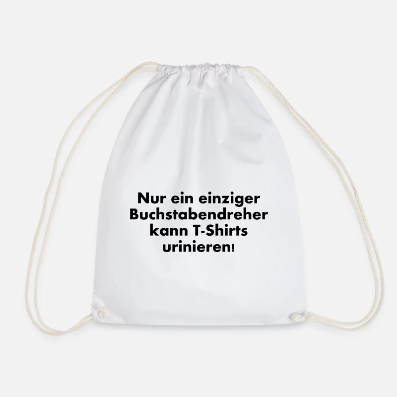 Transposed letters can urinate TShirts - Drawstring Bag - white
