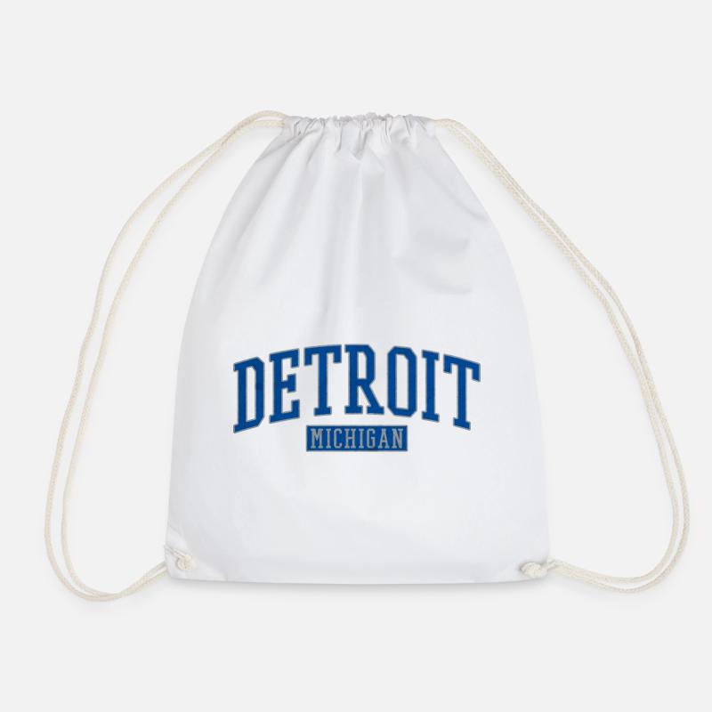Detroit Michigan Varsity Arc - Turnbeutel - Weiß
