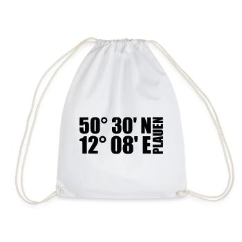 Plauen coordinates - Drawstring Bag - white - Front