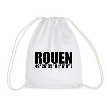 Coordonnées de Rouen - Sac de sport léger - blanc - Devant