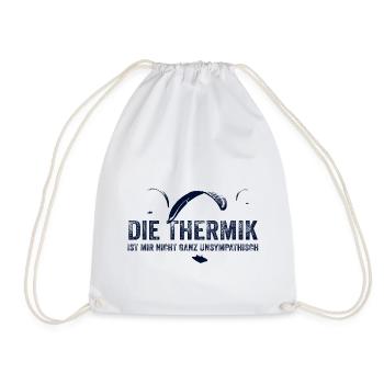 Die Thermik ist mir nicht ganz unsympathisch - Turnbeutel - Weiß - Vorne