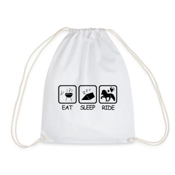 Iceland Competition Shirts Grilling Meat Tent Ride - Drawstring Bag - white - Front
