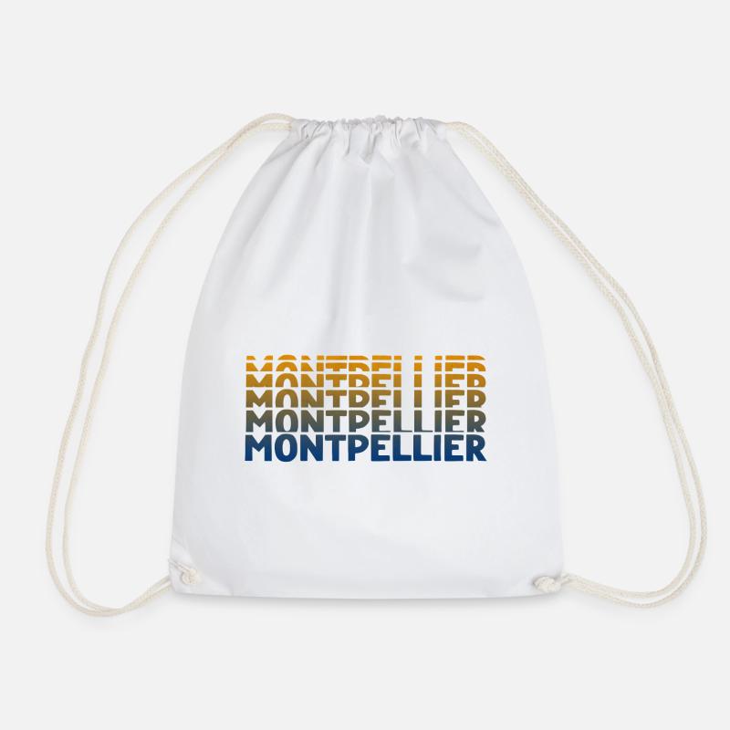 Montpellier Gradient Wortkunst - Turnbeutel - Weiß