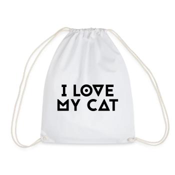 I love my cat - Turnbeutel - Weiß - Vorne