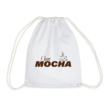 J’ADORE LE MOKA - Sac de sport léger - blanc - Devant
