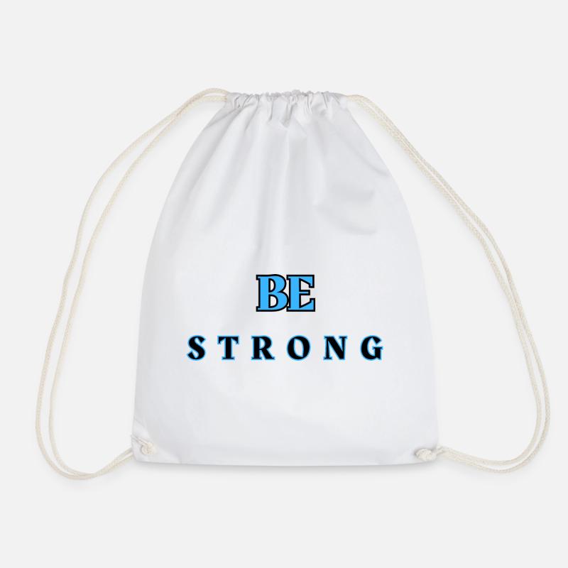Be STRONG 6 - Drawstring Bag - white