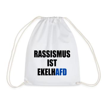 rassismus ist ekelhafd - Turnbeutel - Weiß - Vorne