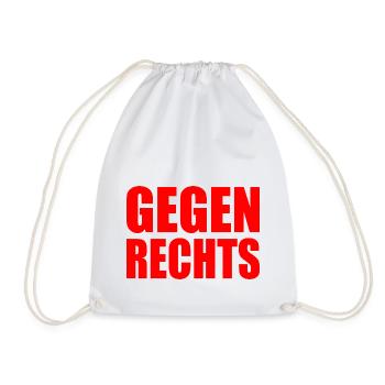 Gegen rechts - Turnbeutel - Weiß - Vorne