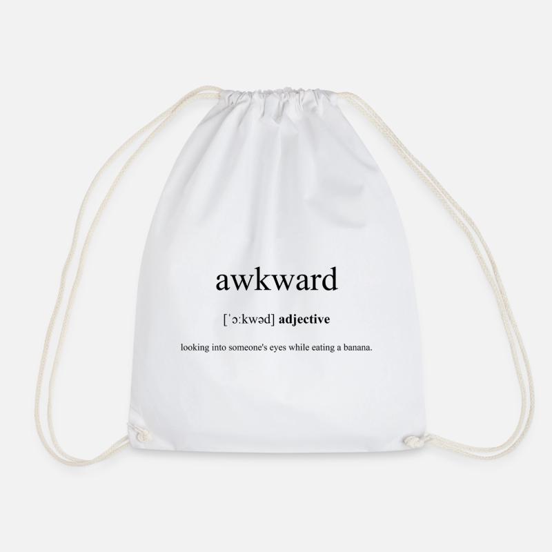Awkward | seltsam Definition Dictionary - Turnbeutel - Weiß