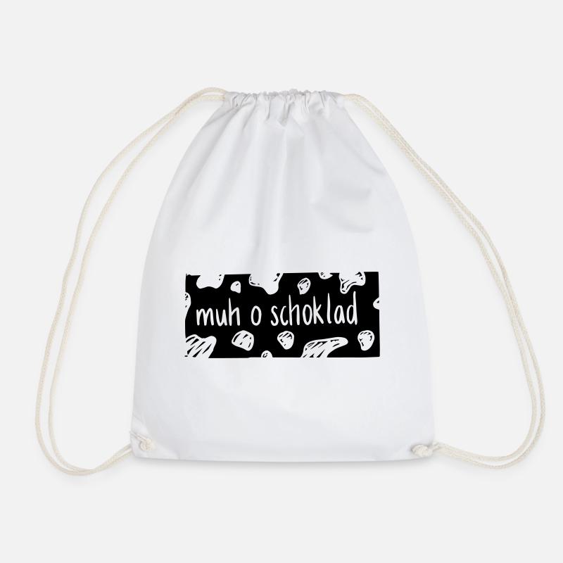 Muh o Schoklad - Drawstring Bag - white