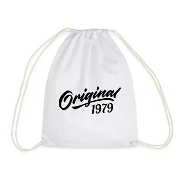 Vintage 1979 Anniversary 1979 Original 1979 - Drawstring Bag - white - Front