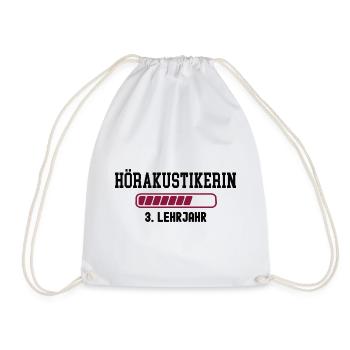 Apprenticeship as a hearing aid acoustician 3rd year of training as a hearing aid acoustician - Drawstring Bag - white - Front
