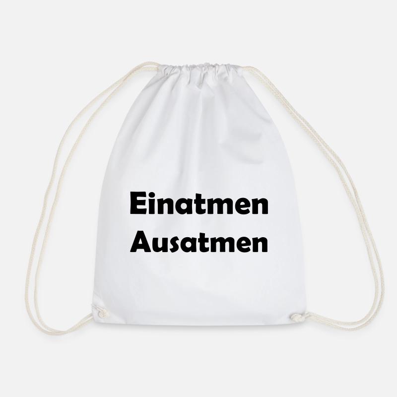 Einatmen Ausatmen - Turnbeutel - Weiß