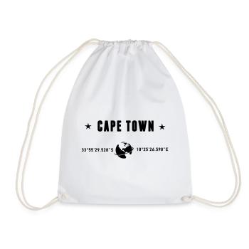 Le Cap coordonne la typographie noire - Sac de sport léger - blanc - Devant
