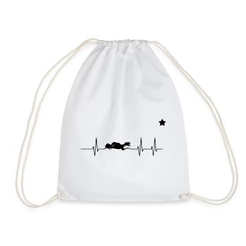 Cœur de vélo Devise - Sac de sport léger - blanc - Devant