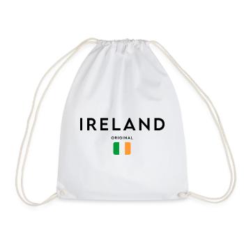 Flag of Ireland, elegant minimalist design - Drawstring Bag - white - Front