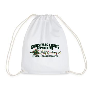 Weihnachtslichter-Abteilung — Fehlerbeheber - Turnbeutel - Weiß - Vorne