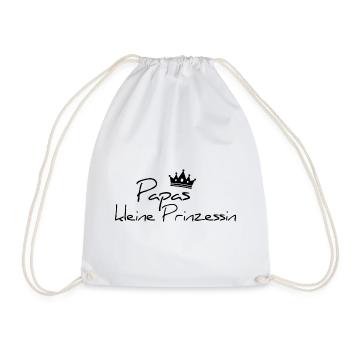 Kinderspruch Papas petite princesse - noir - Sac de sport léger - blanc - Devant