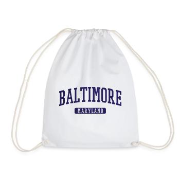 Baltimore Maryland Vintage Arc Print - Turnbeutel - Weiß - Vorne