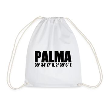 Palma Coordinates - Drawstring Bag - white - Front